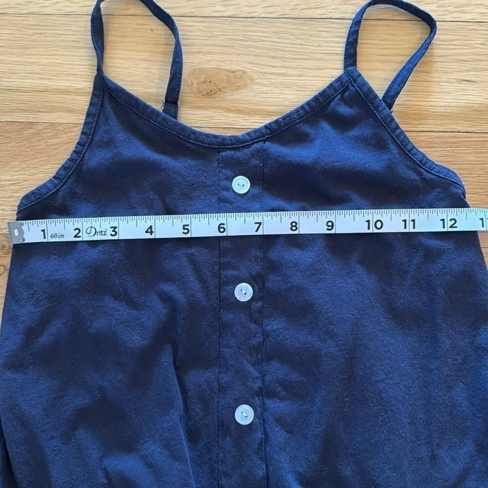 Trend Blossoms Navy Green Ruffle Shirt Tank Set 12